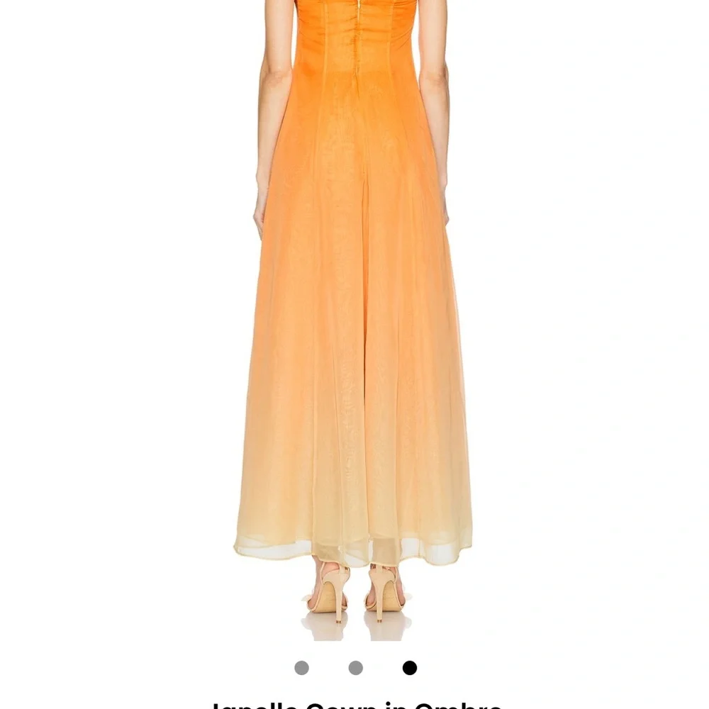 Cult Gaia Janelle Grown Elegant Orange Strapless Evening Gown - Picture 6 of 6